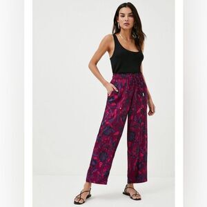 Karen Millen Floral Batik Woven Trouser Pant NWT Size 10